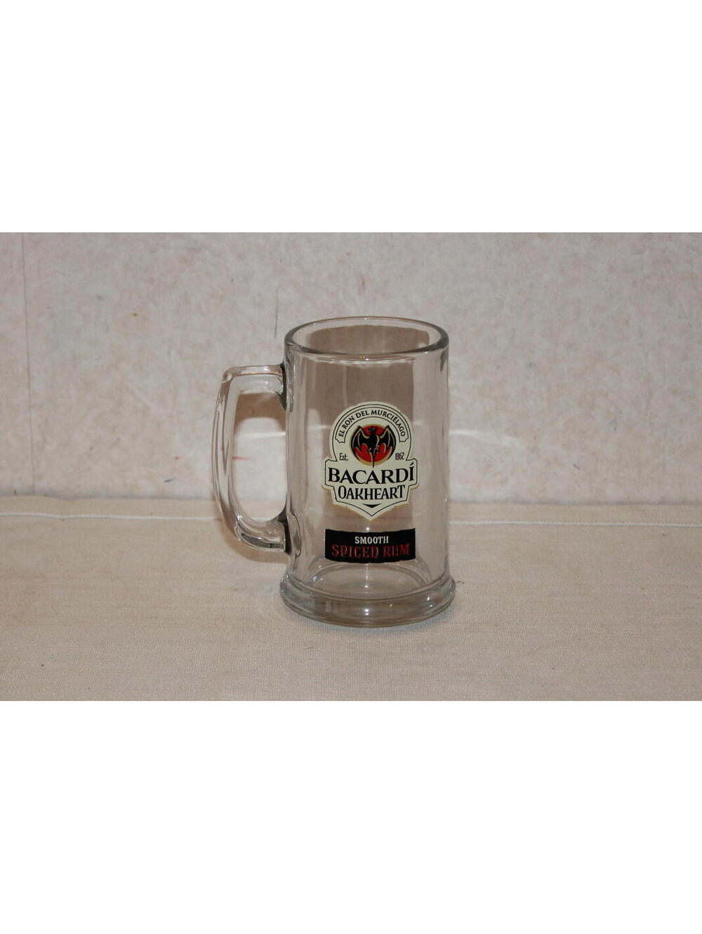 Bacardi Oakheart Spiced Rum Glass Mug Stein